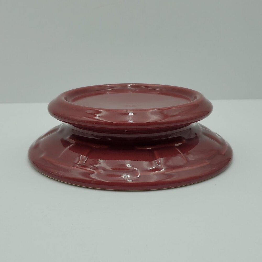 Longaberger Woven Traditions Paprika Candle Stand Pillar Candle Holder
